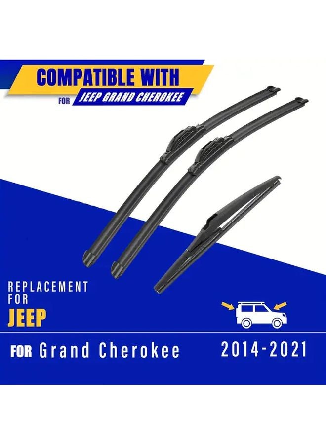 جيب جراند شيروكي 2014-2021 مجموعة مساحات الزجاج الأمامي 22-21-11 بوصة - Image 1