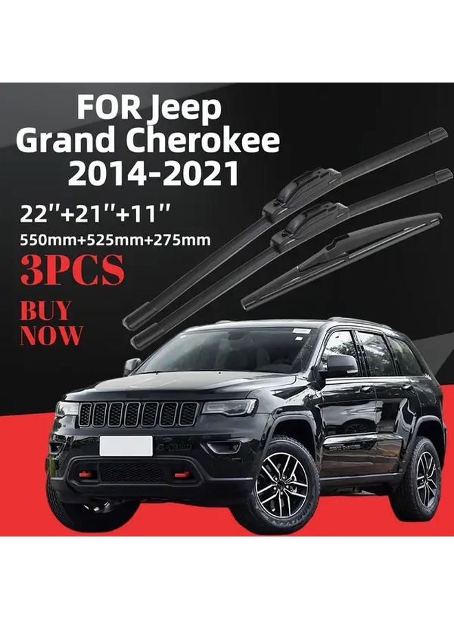 جيب جراند شيروكي 2014-2021 مجموعة مساحات الزجاج الأمامي 22-21-11 بوصة - Image 2