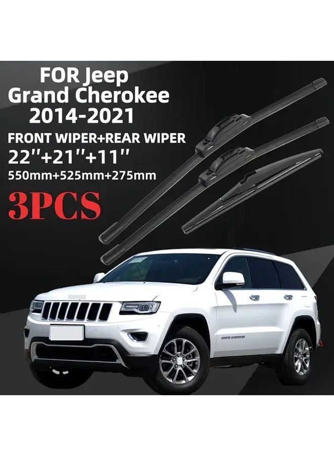 جيب جراند شيروكي 2014-2021 مجموعة مساحات الزجاج الأمامي 22-21-11 بوصة - Image 5