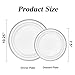 BESTSTAR 200PCS Silver Plastic Plates Set 100 1025 inch Dinner Plates and 100 75 inch Dessert Plates Premium Disposable Plates for Party Wedding - Image 4