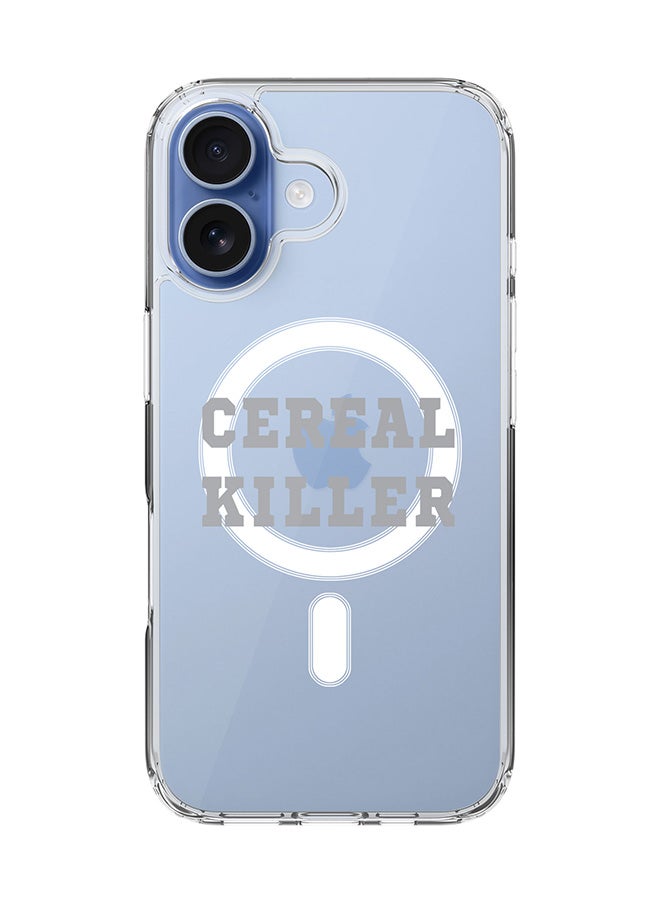 Stylizedd Classic Clear MagSafe Case for iPhone 17 , Hybrid Soft Case Flexible Edges Anti Drop TPU PC Gel Thin Transparent Cover [ Designed for iPhone 17 ] - Cereal Killer
