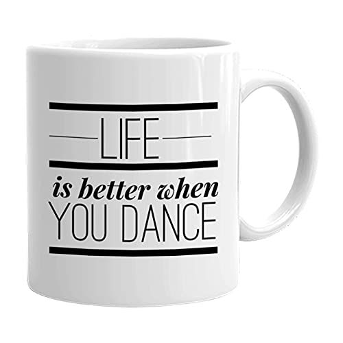 Bubble Hugs White 11oz Coffee Mug  Better When You Dance Teacher Gift for Dance Captain Ballroom Coach Mom Ballet Girl