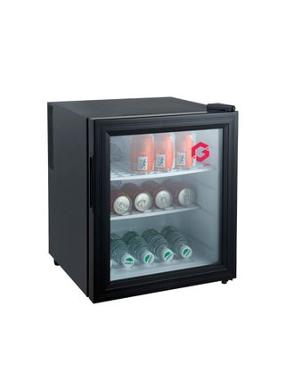 GAMEON Frostbite Mini Gaming Fridge 42LVI – RGB LED Lighting, Adjustable Shelves, Low Noise Thermoelectric Cooling, Compact Design for Bedroom or Gaming Room, Energy-Efficient, Matte Black Finish, 220V, Ideal for Drinks, Snacks & Skincare