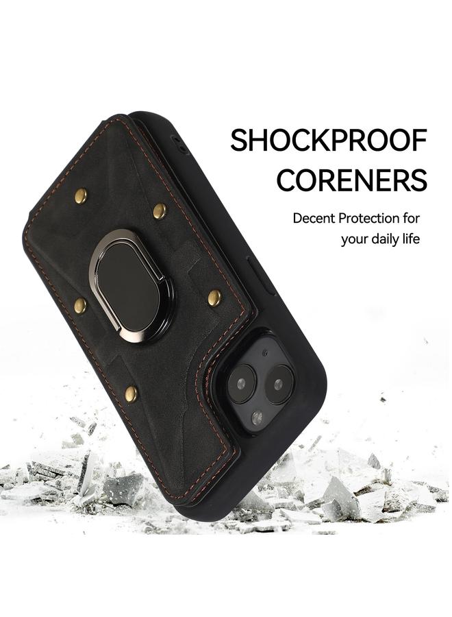 اس-توب جراب لهاتف iPhone 14 Plus مزود بحلقة مدرعة ومحفظة وغطاء خلفي للهاتف - Image 3