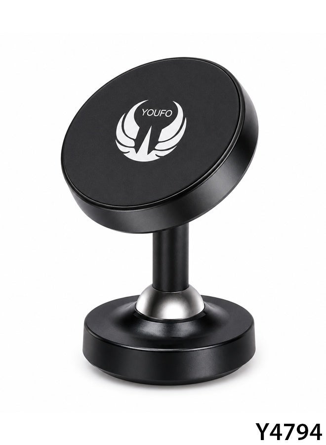 YOUFO Magnetic Car Phone Holder Y4794 Strong N50 Magnet 360 Degree Rotation Dashboard Mount Compact Stable Mobile Stand Universal Fit Secure Grip ERPCY4794 - Image 4