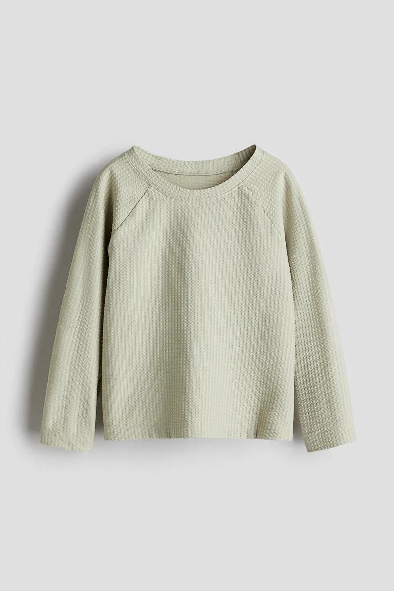 H&M UPF 50 textured swim top