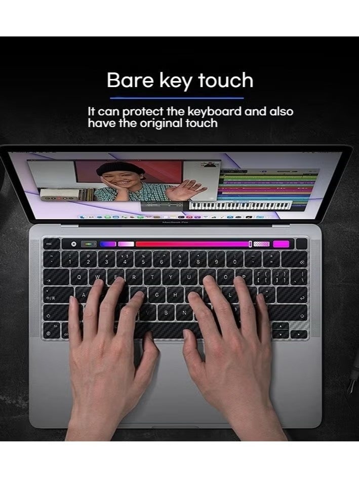Keyboard Protector for Apple MacBook Pro 13 A2442 & Air 13 A2442 - TPU Carbon Fiber - Image 4