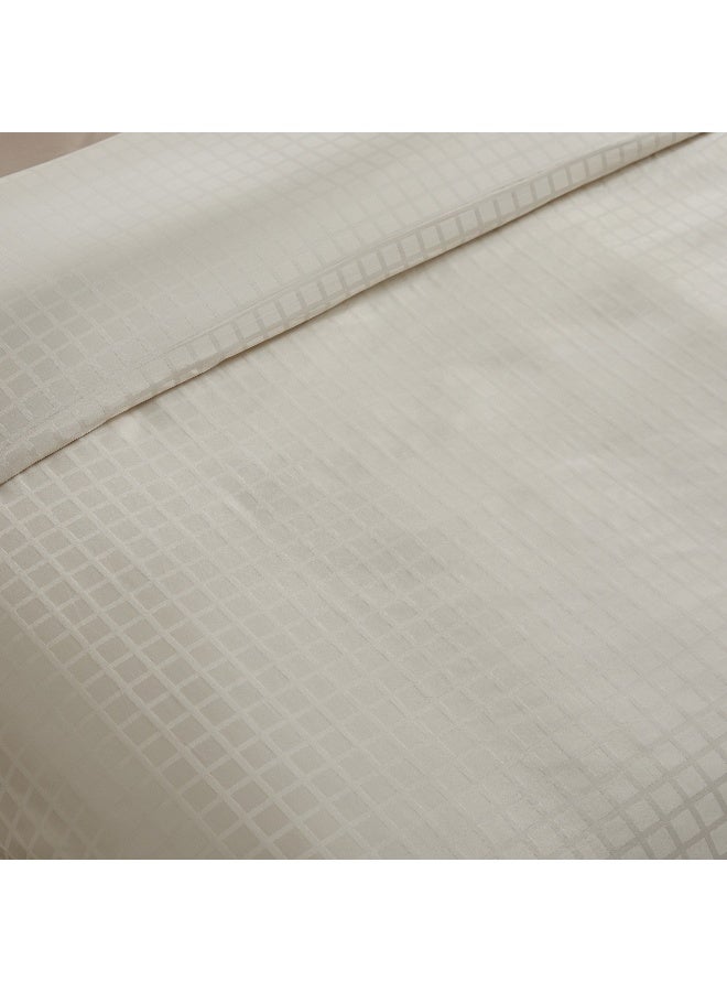 Home Box Opulent Luxe 3-Piece 400TC Cotton Solid Dobby Super King Duvet Cover Set - 220x240 cm  - Image 5