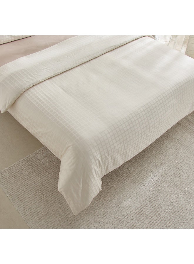 Home Box Opulent Luxe 3-Piece 400TC Cotton Solid Dobby Super King Duvet Cover Set - 220x240 cm  - Image 3