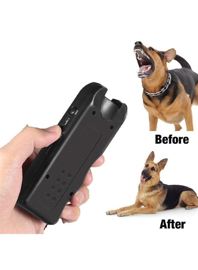 غنافوتو جهاز مضاد للنباح 3 في 1 - طارد كلاب محمول ورادع بالموجات فوق الصوتية مزود بمصباح يدوي LED مزدوج للتدريب - Image 2