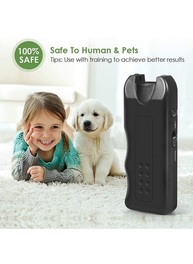 غنافوتو جهاز مضاد للنباح 3 في 1 - طارد كلاب محمول ورادع بالموجات فوق الصوتية مزود بمصباح يدوي LED مزدوج للتدريب - Image 3