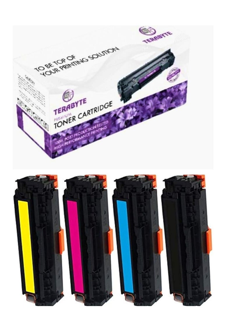 Terabyte 4-Pack Laserjet Toner Cartridge for 203A CF540A Printer Multicolour - Image 2