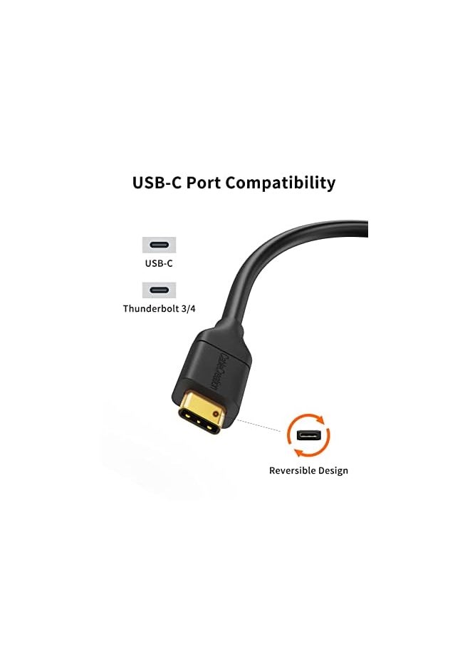 Usb 3.1 C To Usb B Cable 4Ft Usb Printer Cable Usb B To C 10Gbps For Thunderbolt 3 Host Macbook Pro Air Usb B Printer External Hard Drive Docking Station Scanner 1.2M Black