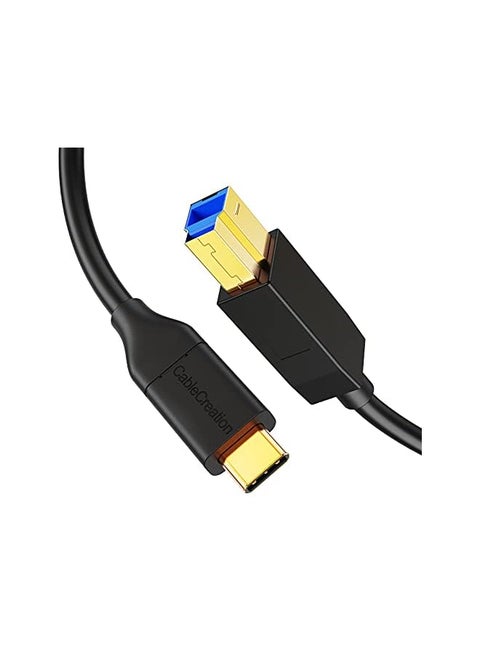 Usb 3.1 C To Usb B Cable 4Ft Usb Printer Cable Usb B To C 10Gbps For Thunderbolt 3 Host Macbook Pro Air Usb B Printer External Hard Drive Docking Station Scanner 1.2M Black