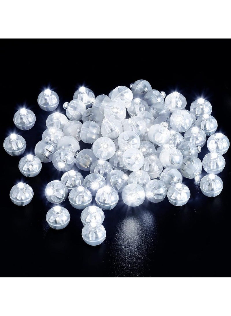 XiuWoo Mini Round LED Balloon Light Long Standby Time Ball Lights Decorative for Paper Lantern Party Wedding Decoration Birthday Festival White 100PCS - Image 1