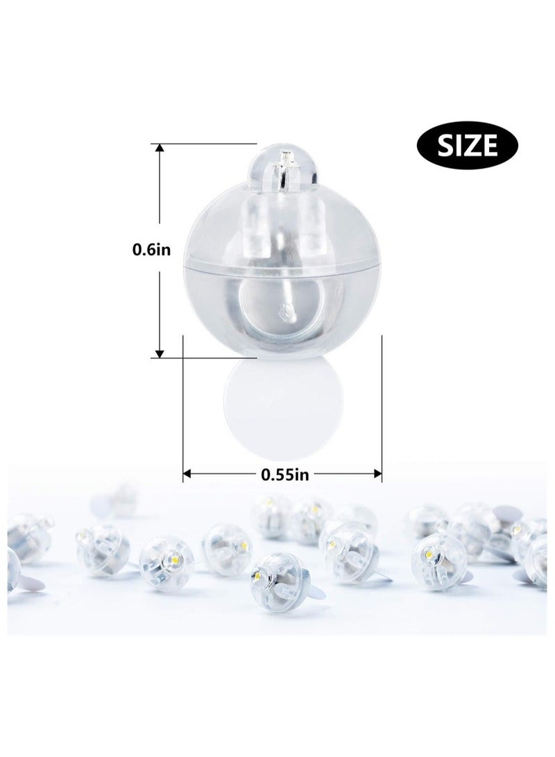 XiuWoo Mini Round LED Balloon Light Long Standby Time Ball Lights Decorative for Paper Lantern Party Wedding Decoration Birthday Festival White 100PCS - Image 3