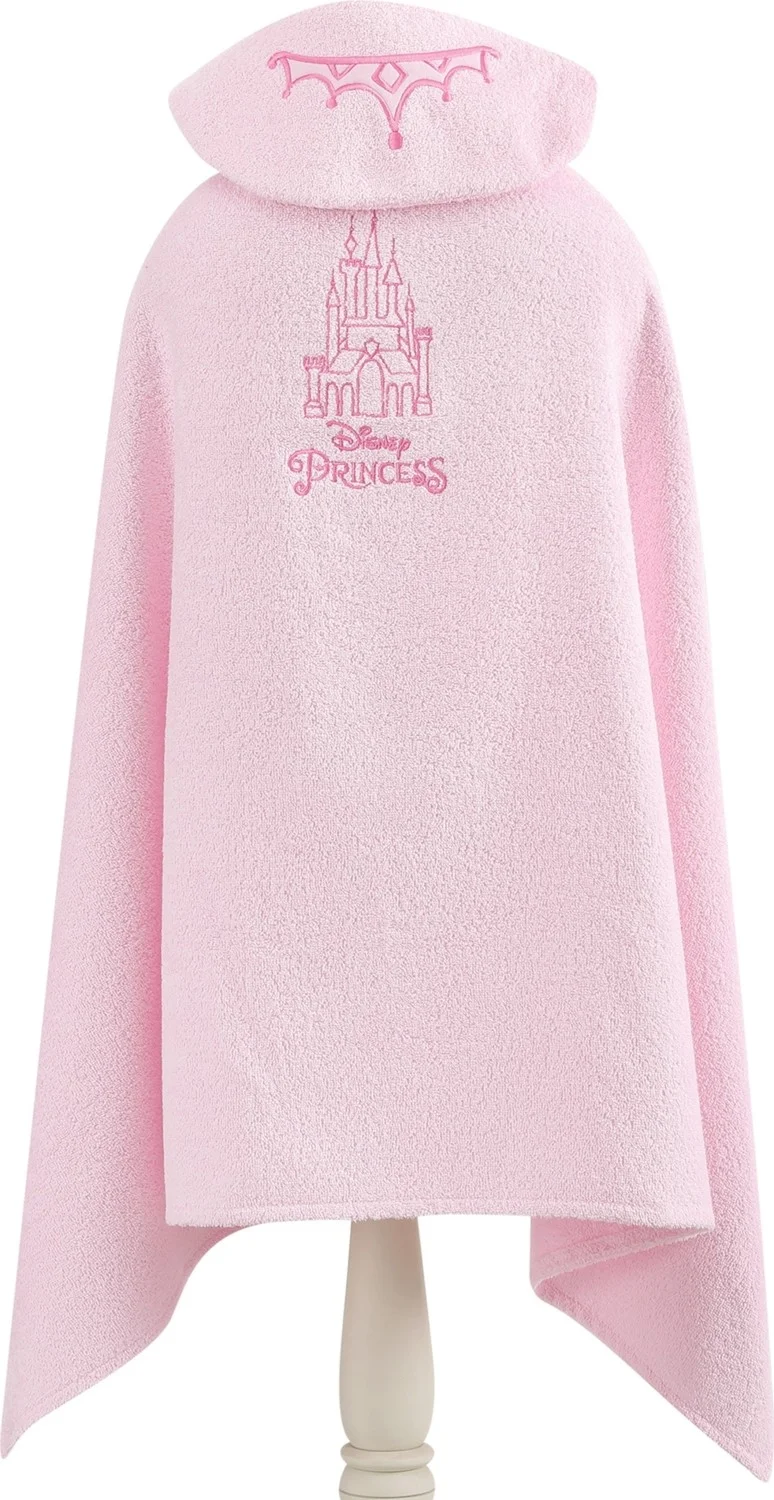 TA Linens Disney Princess Cotton Licensed Poncho Towel