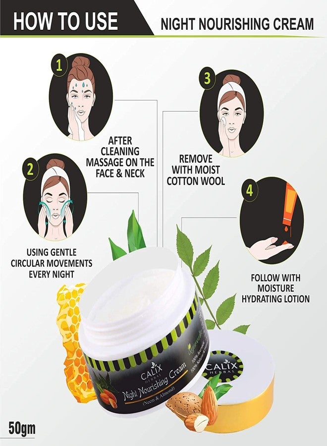 كلاليكس هيربال كريم كاليكس العشبي العضوي والأيورفيدي الليلي المغذي للتحكم في حب الشباب، وبشرة صافية وناعمة وصحية للنساء والرجال من جميع أنواع البشرة - 50 غرام - Image 4