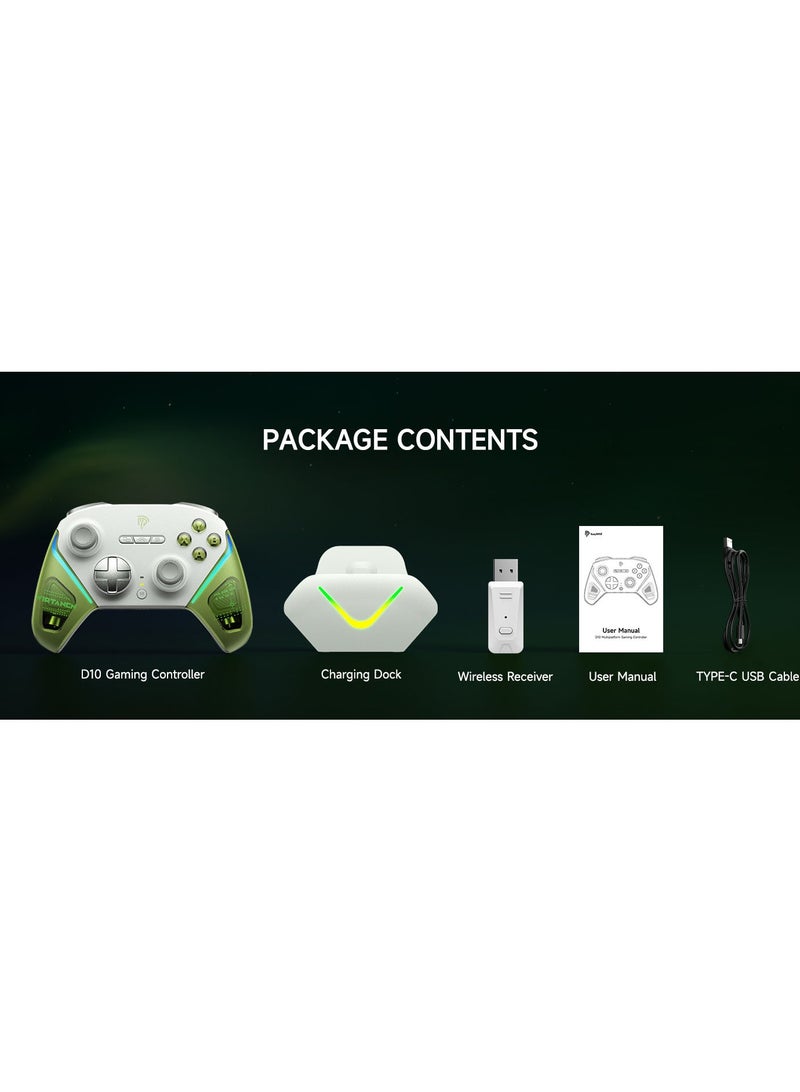 general Professional Gamepad EasySMX D10 Wireless Gaming Controller for PC/Steam/iPhone/Android/Switch with TMR Joysticks Dual-Mode Triggers Mechanical Keys 1000Hz Polling, RGB Lights 1000mAh Battery with Intelligent Charging Dock - Image 5