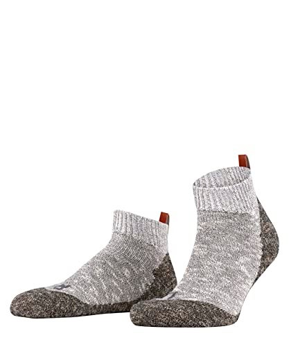FALKE Mens Lodge Homepad Slipper Socks Cozy Warm Cotton Ankle Length House Socks for Winter and Fall Sole Grips Grey Light Grey Melange 3390 89 1 Pair - Image 1