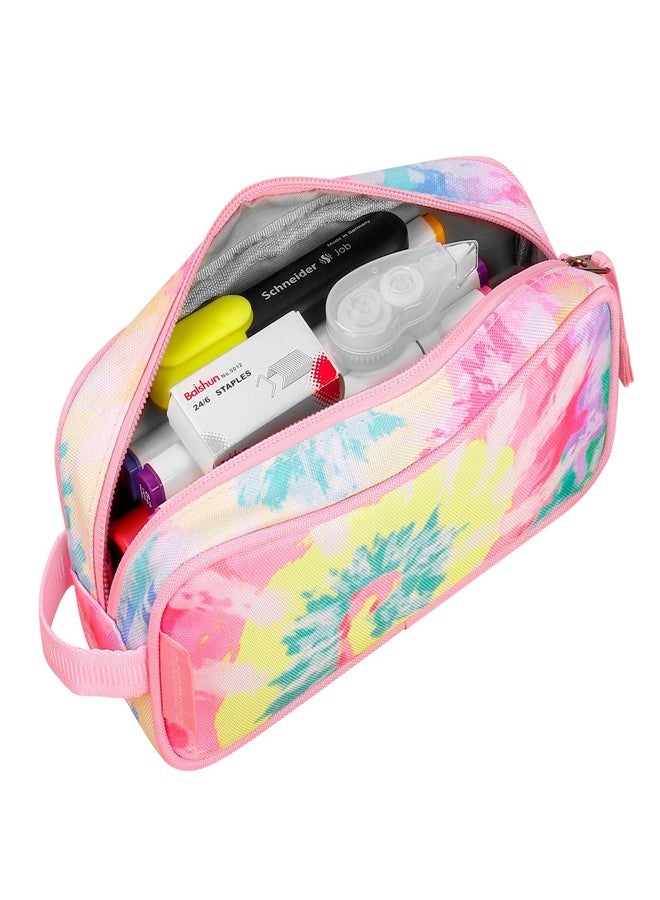 Choco Mocha حافظة أقلام شوكولاتة موكا للأطفال للفتيات، حقيبة أقلام ناعمة بسحاب للفتيات، حقيبة أقلام مدرسية بتصميم تيدي داي، ملونة - Image 3