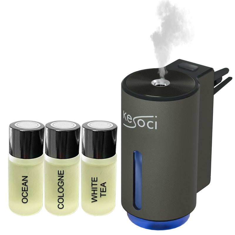 KESOCI Smart Car Air Freshener: Revolutionary Smart Car Diffuser Vent Clip with 3 Exclusive 10 ml Fragrances (Fresh Essence Collection) - Image 1
