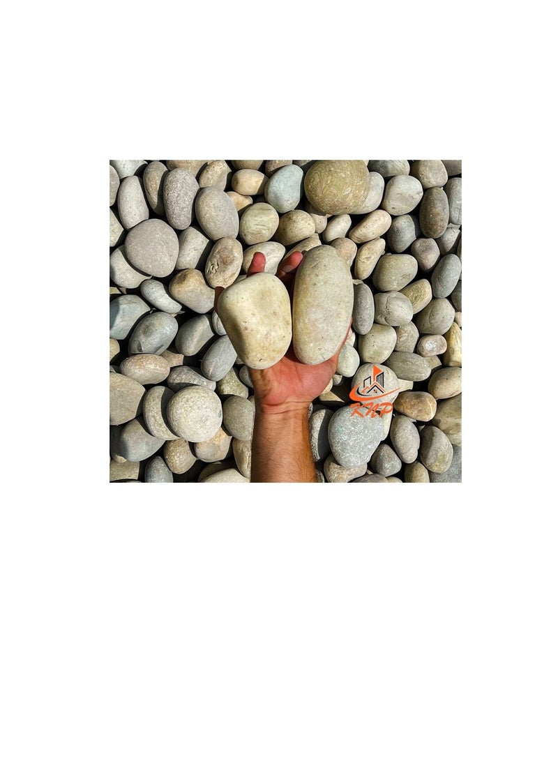 KNP Large River Pebbles Natural Garden Material 20kg - Image 1