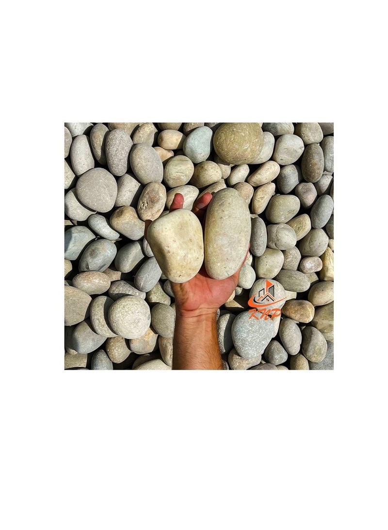 KNP Large River Pebbles Natural Garden Material 20kg - Image 2