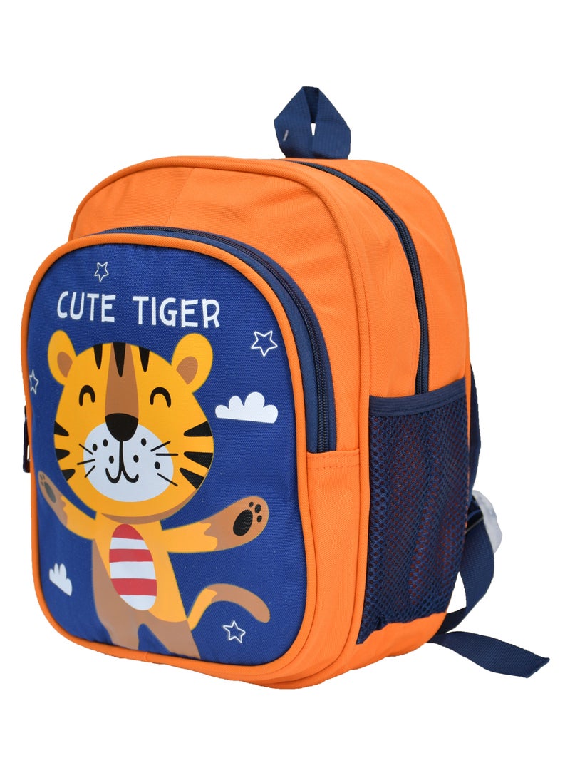 High Quality Nylon School Backpack for boys, Orange  - Image 2