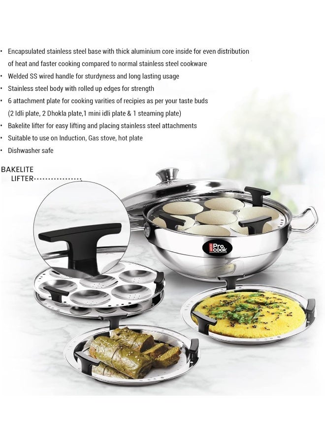 MILTON Pro cook Stainless Steel Multipurpose Kadai with Lid - Image 5