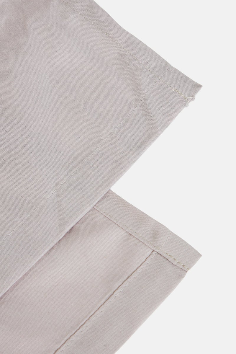 Kathy Ireland King Size 3 Pieces Solid Fitted Sheet Set, Grey - Image 4