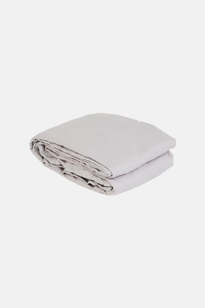Kathy Ireland King Size 3 Pieces Solid Fitted Sheet Set, Grey - Image 3