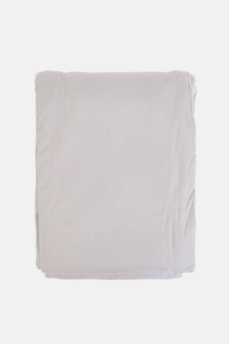 Kathy Ireland King Size 3 Pieces Solid Fitted Sheet Set, Grey - Image 2