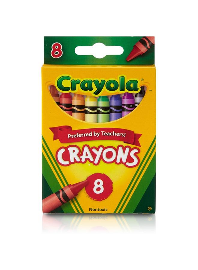 Crayola 8-Piece Classic Regular Size Nontoxic Crayon Set Multicolor 3.6 x 0.3inch 90603 - Image 1