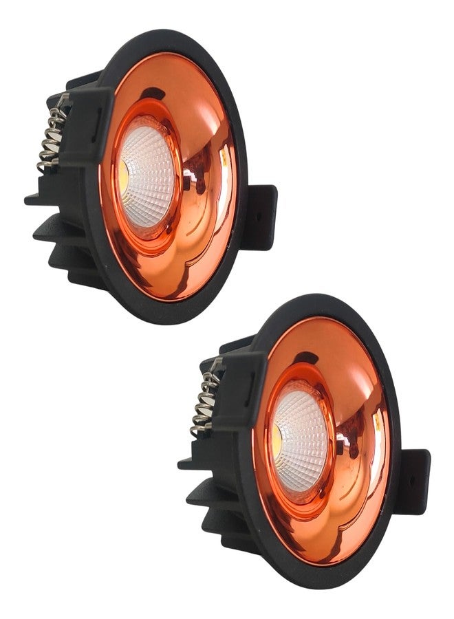 D'Mak12W Black Body LED COB Spot Light with Rose Gold Reflector (White, 2) - Image 1
