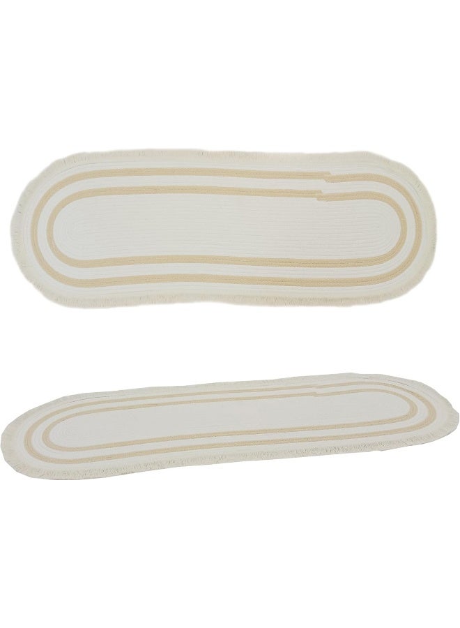 Generic FAB D'COR Mat Outdoor, Rug indoor, Cotton Super Absorbent Thick Bath Mat Rug, Door Mat For Entrance (2 size) (Design 1, 100x40 cm) - Image 3