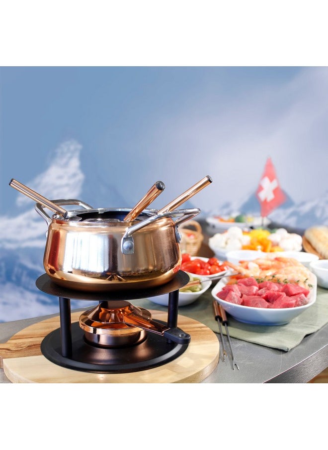 Swissmar Swissmar Peak 10-Piece Copper Plated Stainless Steel Fondue Set  - Image 3