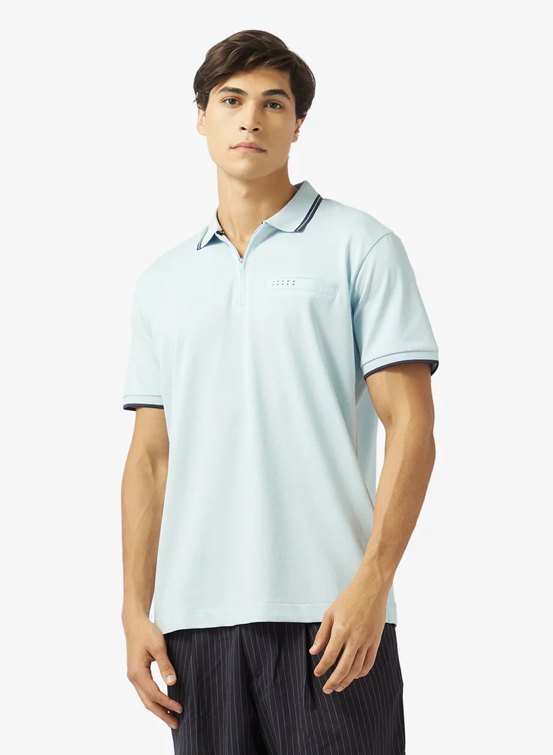 Logo Half Zip Polo