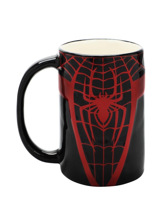 Bioworld Marvel Spider-Man Spiders & Webs 16 Oz Black Ceramic Mug - Image 1