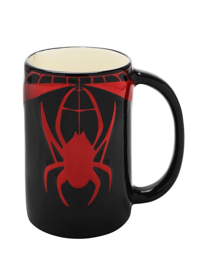 Bioworld Marvel Spider-Man Spiders & Webs 16 Oz Black Ceramic Mug - Image 4
