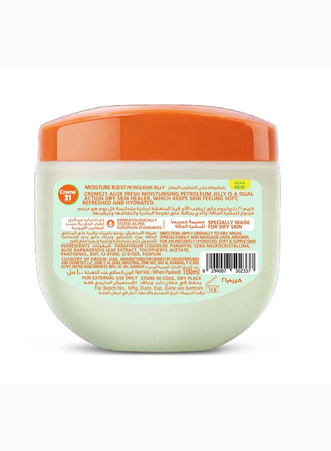 Creme 21 Aloe Fresh 100% Pure Petroleum Jelly | Face, Body & Hand Moisturizer with Aloe Vera & Vitamin E | Deep Hydration & Refreshing Feel | Suitable for Dry Skin | Dermatologically Tested - Image 2