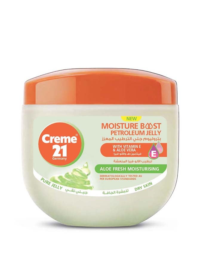 Creme 21 Aloe Fresh 100% Pure Petroleum Jelly | Face, Body & Hand Moisturizer with Aloe Vera & Vitamin E | Deep Hydration & Refreshing Feel | Suitable for Dry Skin | Dermatologically Tested - Image 1