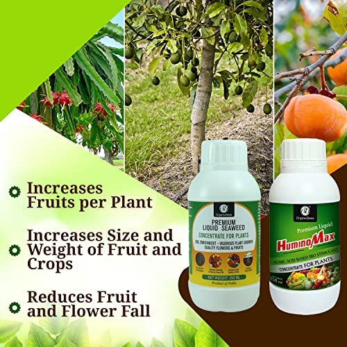 OrganicDews Liquid Seaweed Fertilizer & Humic Acid Fertilizer - 250 ml Combo Based Bio Stimulant for Plants Measuring Cup 25 ml - Plant Growth Enhancer, Soil Conditioner for Indoor & Outdoor - Image 3