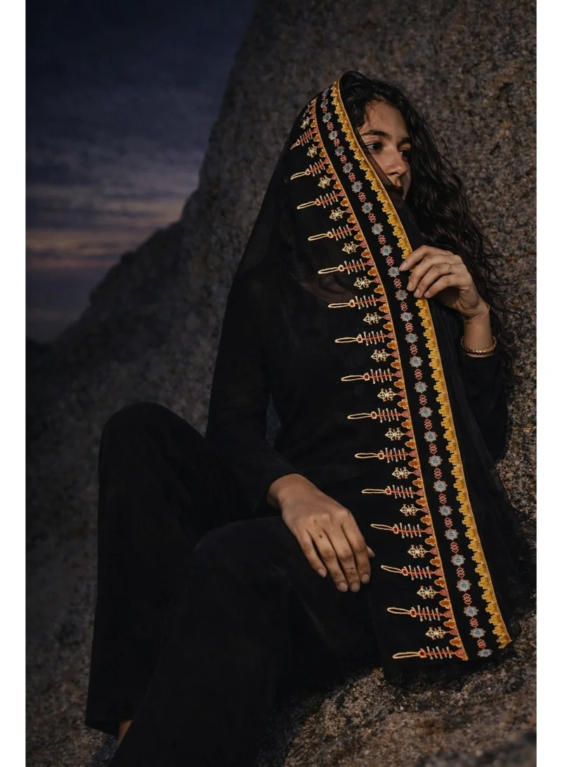 The Untitled Project Min Najd- Embroidered Scarf