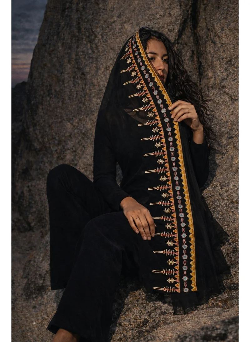 The Untitled Project Min Najd- Embroidered Scarf