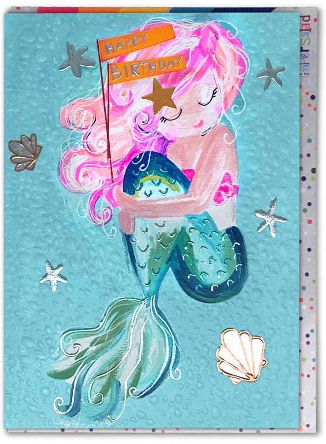 UK Greetings Happy Birthday Mermaid Card - Image 2