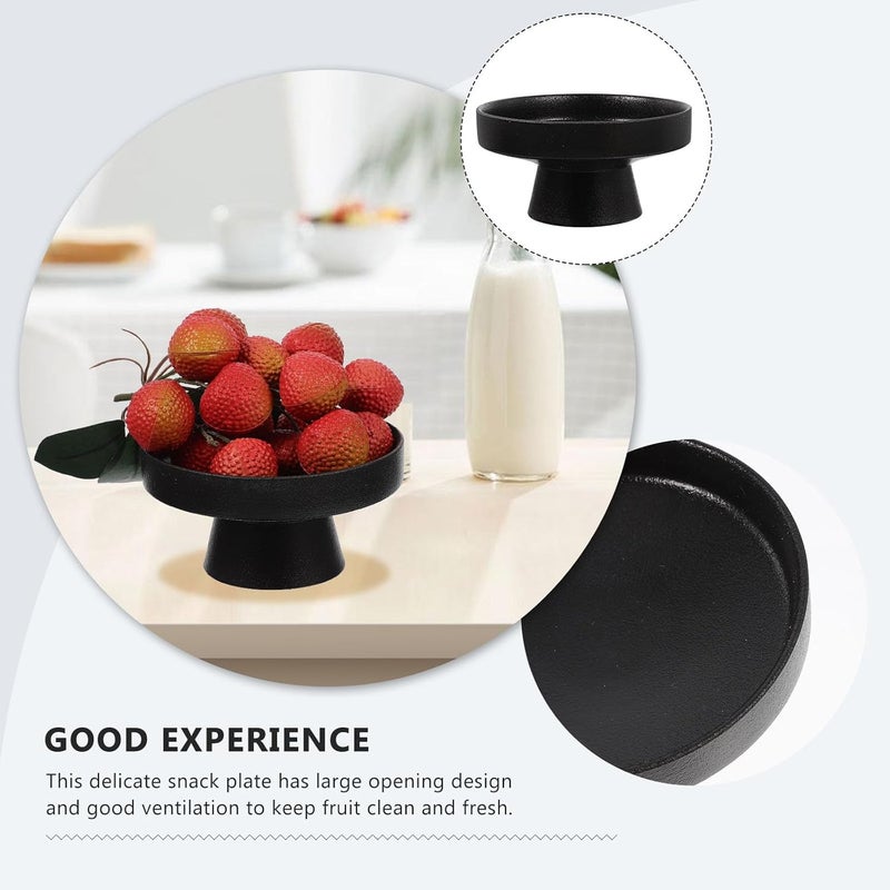 DOITOOL Ceramic Footed Bowl  5 inch Decorative Pedestal Bowl Fruit Bowl Fruit Tray Dessert Display Stand Serving Dishes for Home Kitchen Counter Centerpiece Table Decor  Black - Image 5