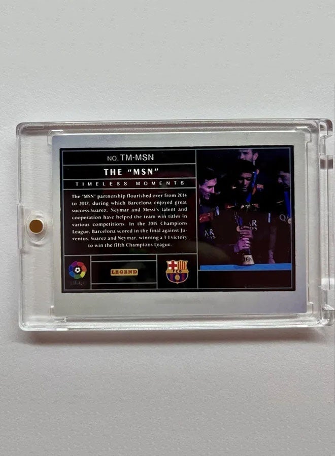 بانيني بطاقة كرة قدم بتوقيع ليونيل ميسي ونيمار ولويس سواريز، بطاقة تداول موقعة ثلاثية، إصدار ريفراكتور للمجمعين، تذكارات وبطاقات رياضية لعشاق كرة القدم وهواة الجمع - Image 5