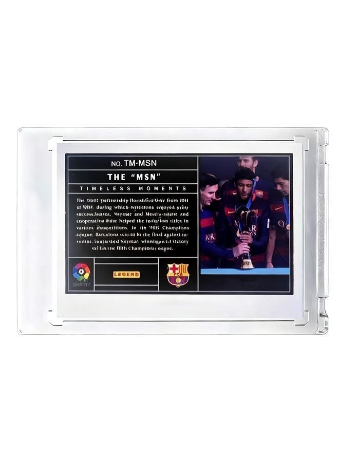 بانيني بطاقة كرة قدم بتوقيع ليونيل ميسي ونيمار ولويس سواريز، بطاقة تداول موقعة ثلاثية، إصدار ريفراكتور للمجمعين، تذكارات وبطاقات رياضية لعشاق كرة القدم وهواة الجمع - Image 3