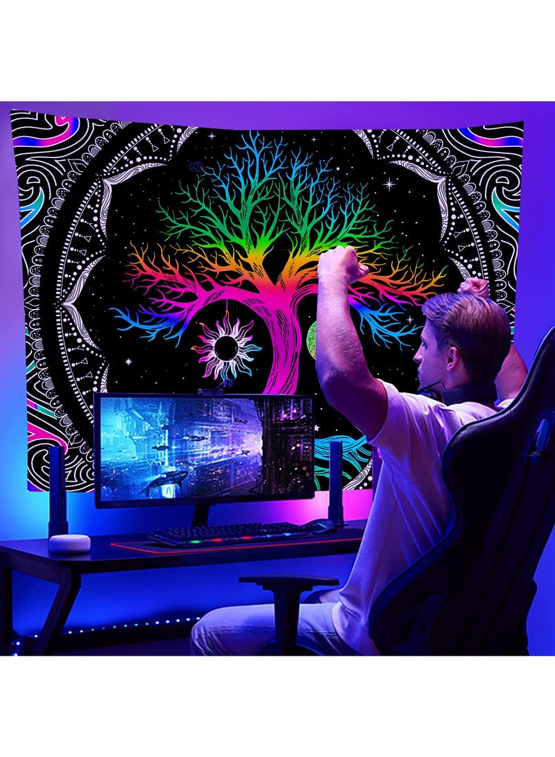 Y&D Wall Purple Light Decorative Cloth Hanging Cloth Tapestries Room Background Cloth Tapestries Wall Hanging-LS-FGD0195*73cm - Image 2